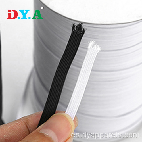 Cordón de banda elástica trenzada de 6 mm para ropa